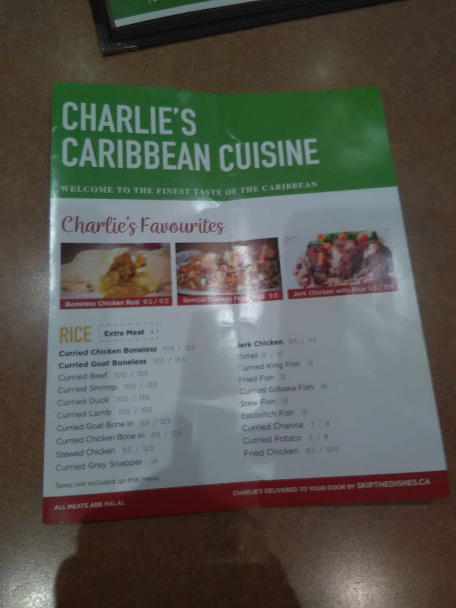 Menu Charlie's Caribbean Cuisine-7