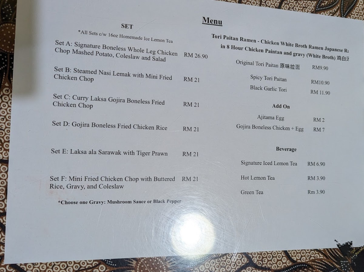 Menu Charlie's Chicken Chop-8