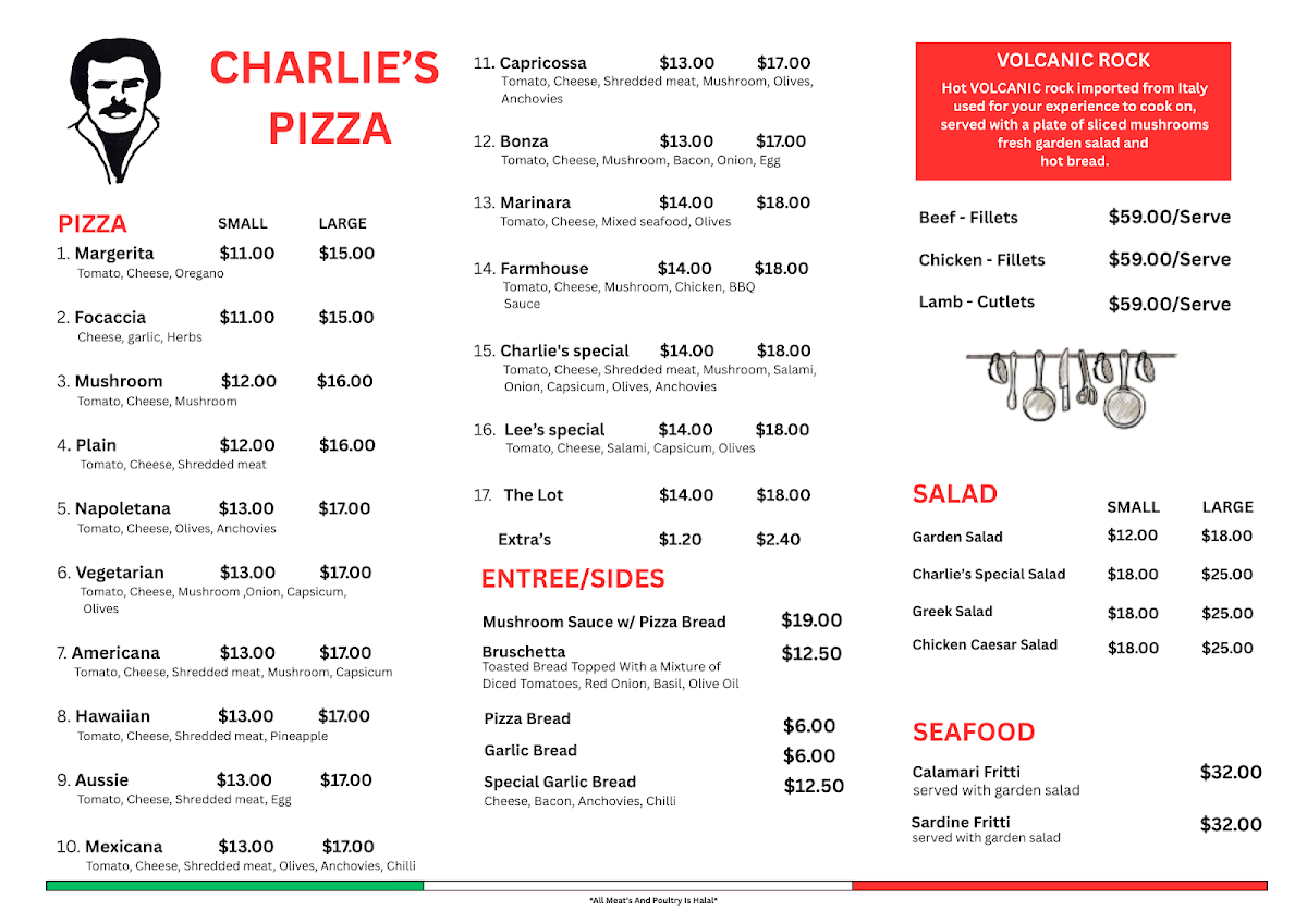 Menu Charlies Pizza Restaurant-1