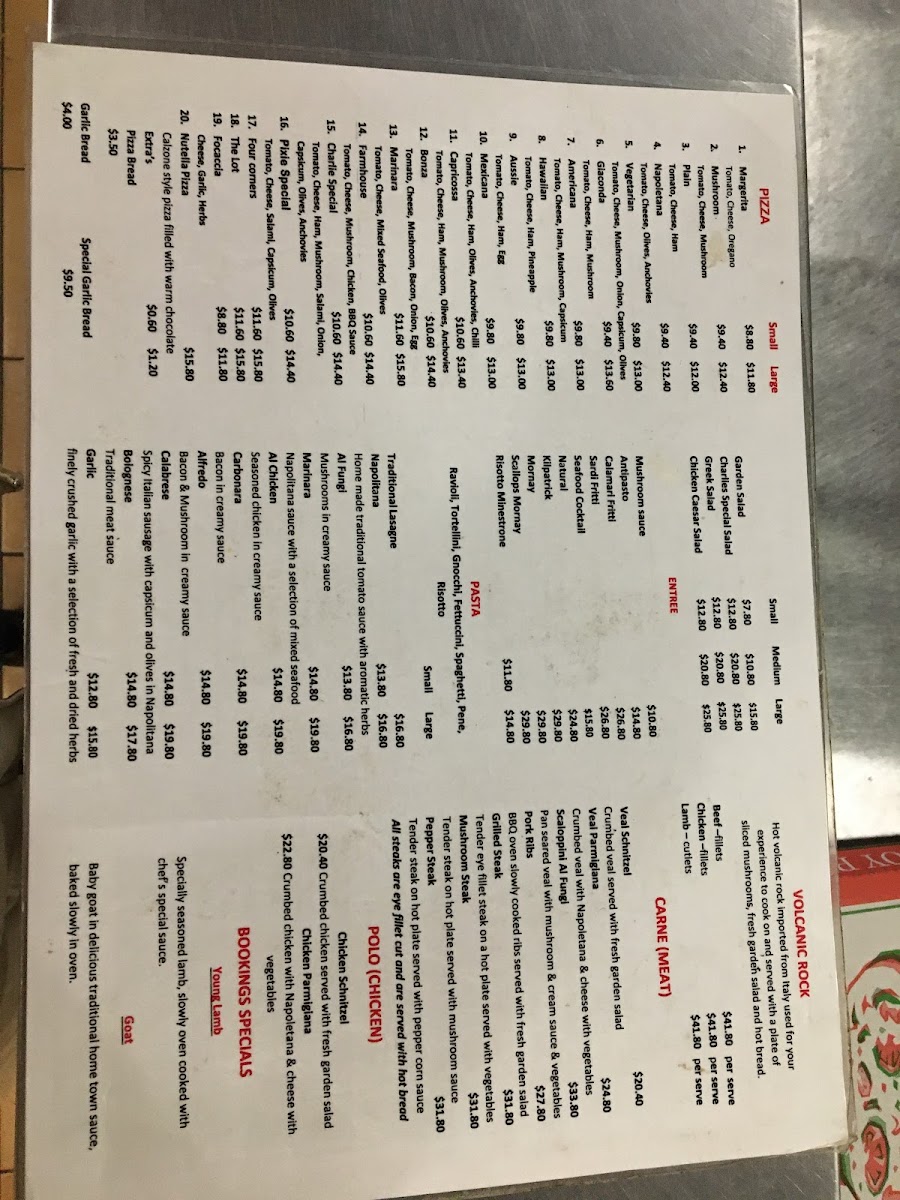Menu Charlies Pizza Restaurant-7