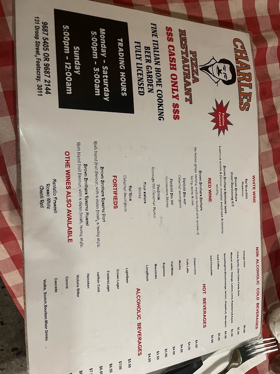 Menu Charlies Pizza Restaurant-8