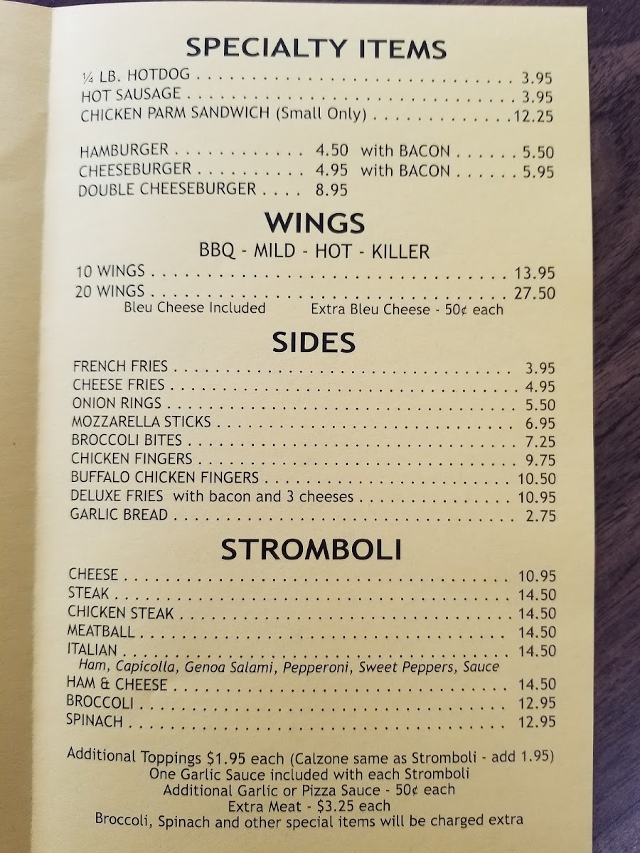 Menu Charlie's Pizza-2