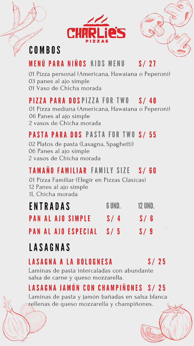 Menu Charlie's Pizzas-2