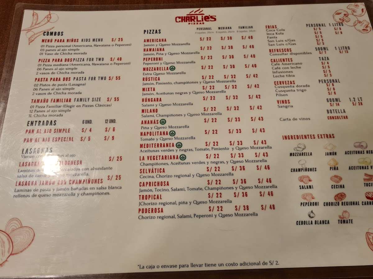 Menu Charlie's Pizzas-3