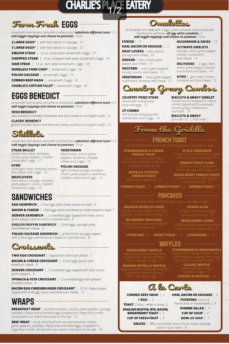 Menu Charlie's Place Eatery-5