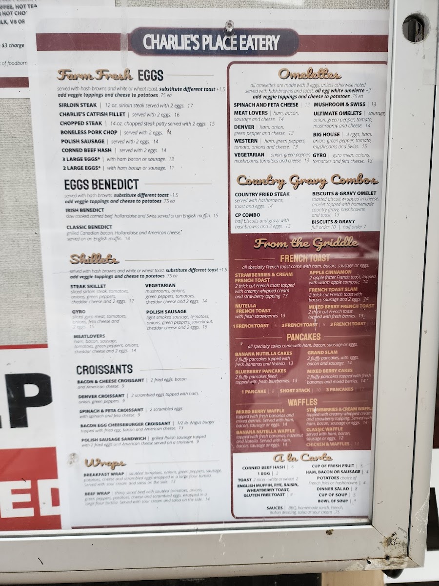 Menu Charlie's Place Eatery-9