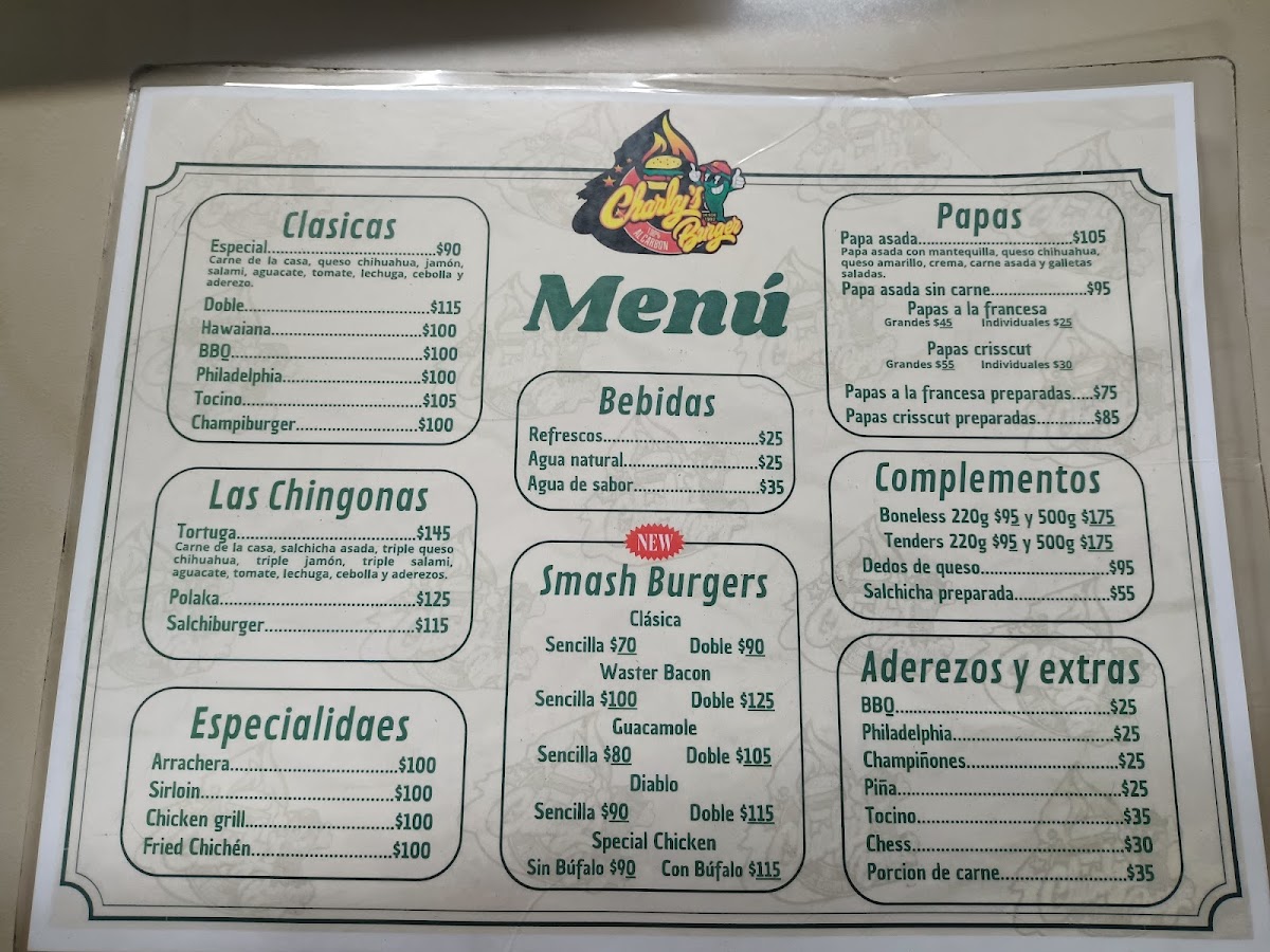Menu Charly's Burger-1