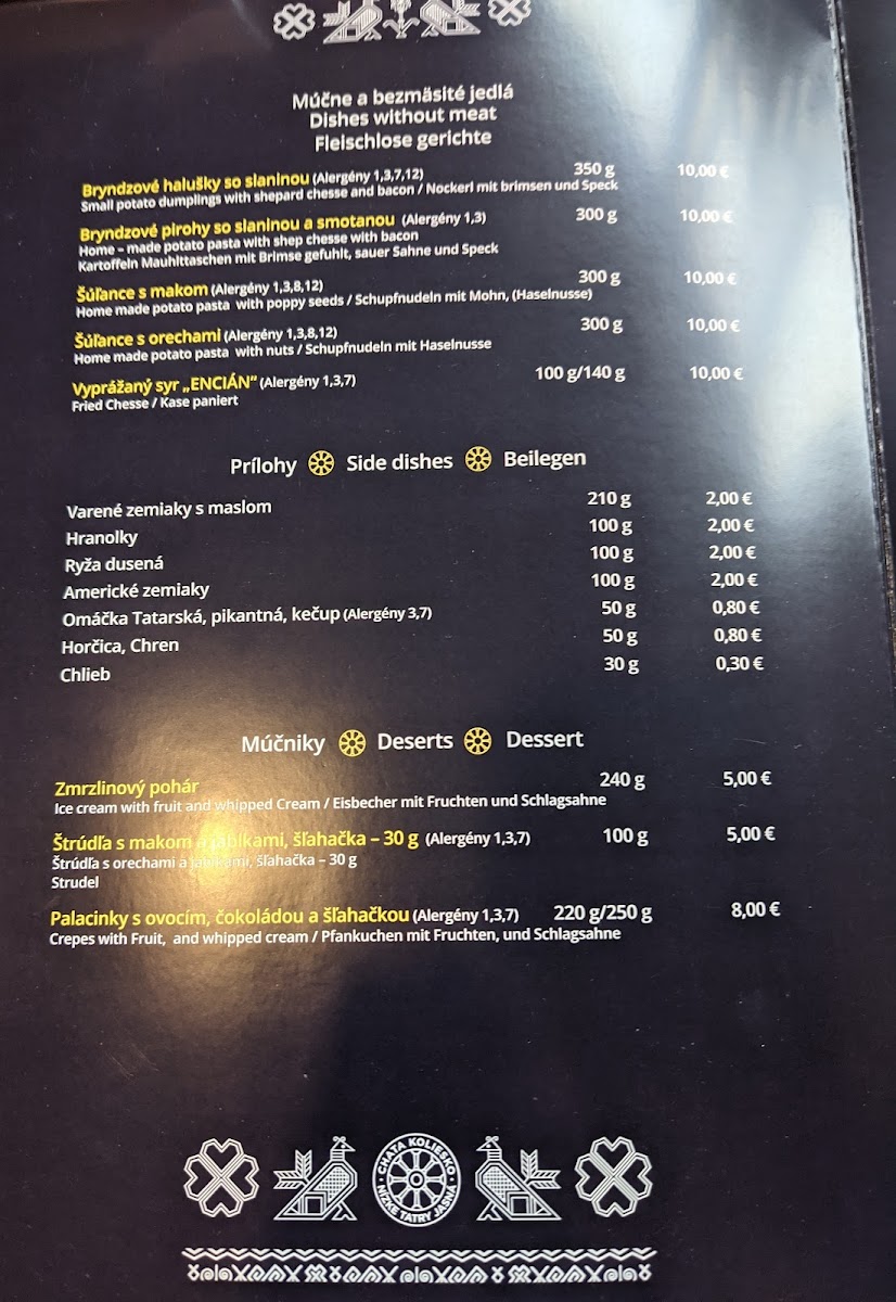 Menu Chata Koliesko-3