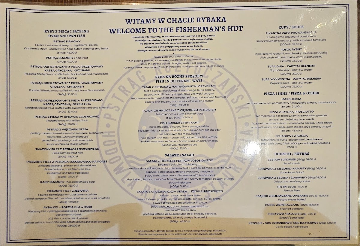 Menu Chata Rybaka Pstragi-3
