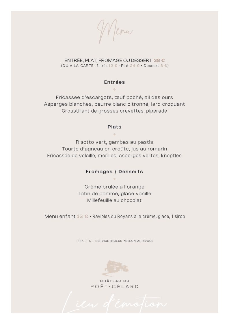 Menu Château Du Poët-Célard-2