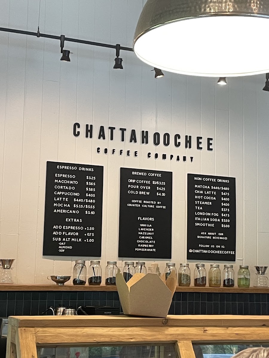 Menu Chattahoochee Coffee Company - Riverside-1