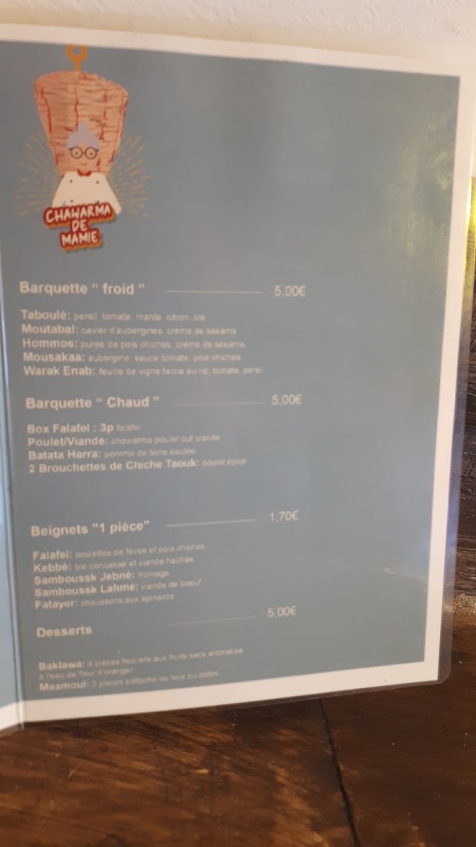 Menu Chawarma De Mamie-2