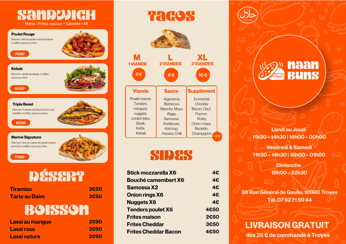 Menu Cheesy Dreams-1