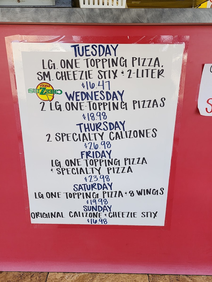 Menu Cheezies Pizza - Wichita, Ks (West)-7