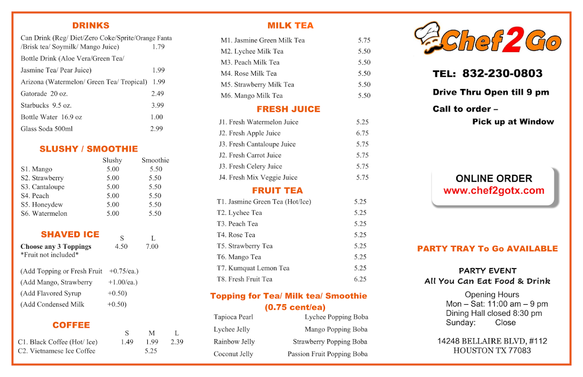 Menu Chef 2 Go-1