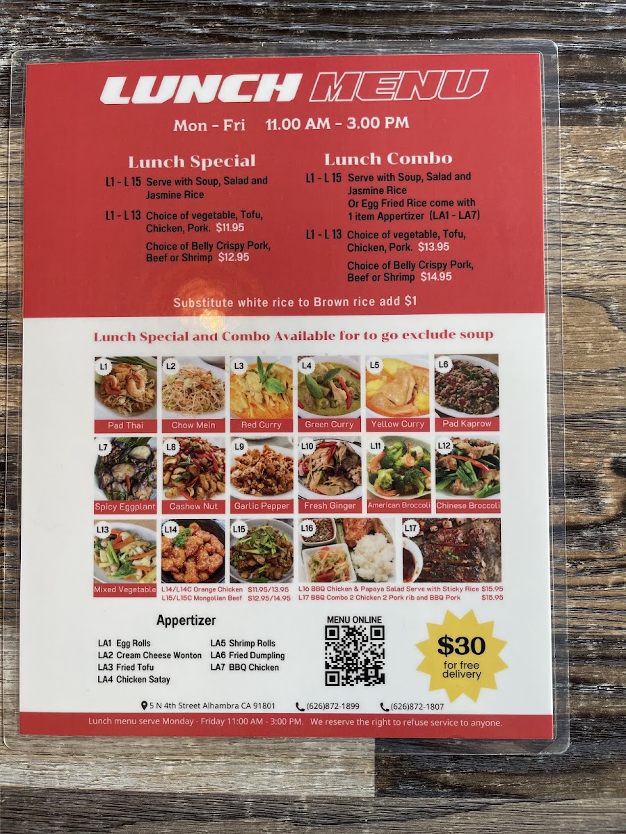 Menu Chef G On 4Th Thai Street Food-4