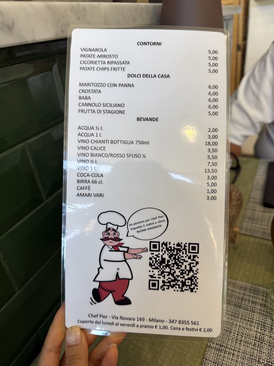 Menu Chef Pier - Trattoria Romana E Gastronomia-9