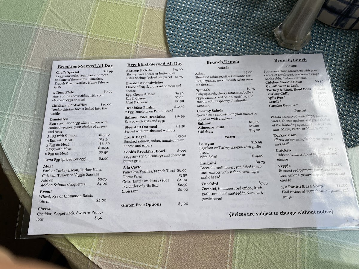 Menu Chef Sara's Cafe-3