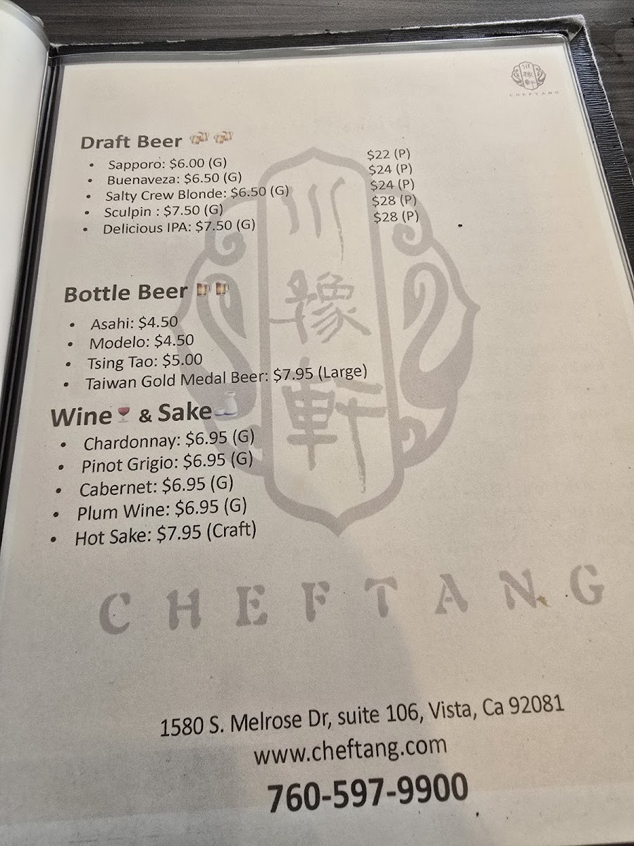 Menu Chef Tang Chinese Cuisine / 川豫轩-7