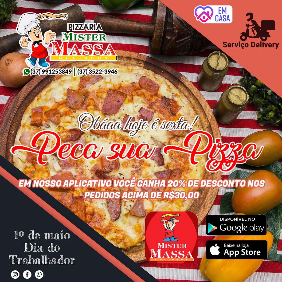 Menu Cheff's Da Massa Pizzaria Bom Despacho Mg Brasil-1
