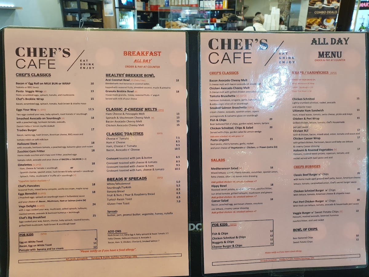 Menu Chef's Cafe Gordon-1