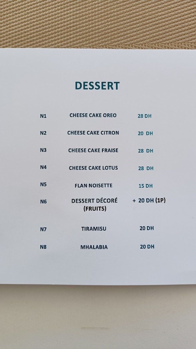 Menu Chehiwat Fès Tunis-9