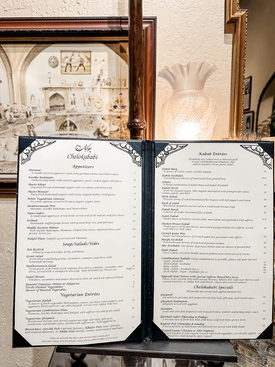 Menu Chelokababi Persian Cuisine-8
