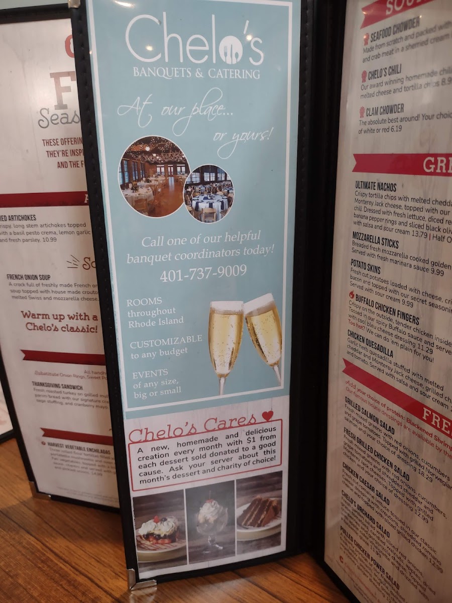 Menu Chelo's Hometown Bar & Grille - Woonsocket-4