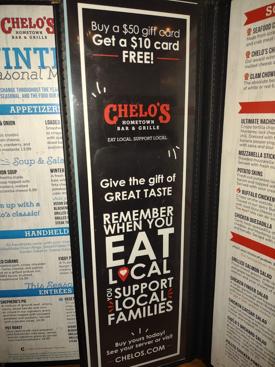 Menu Chelo's Hometown Bar & Grille - Woonsocket-6