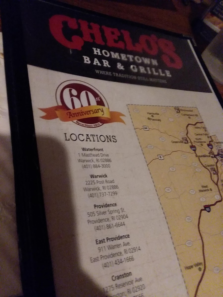 Menu Chelo's Hometown Bar & Grille - Woonsocket-7