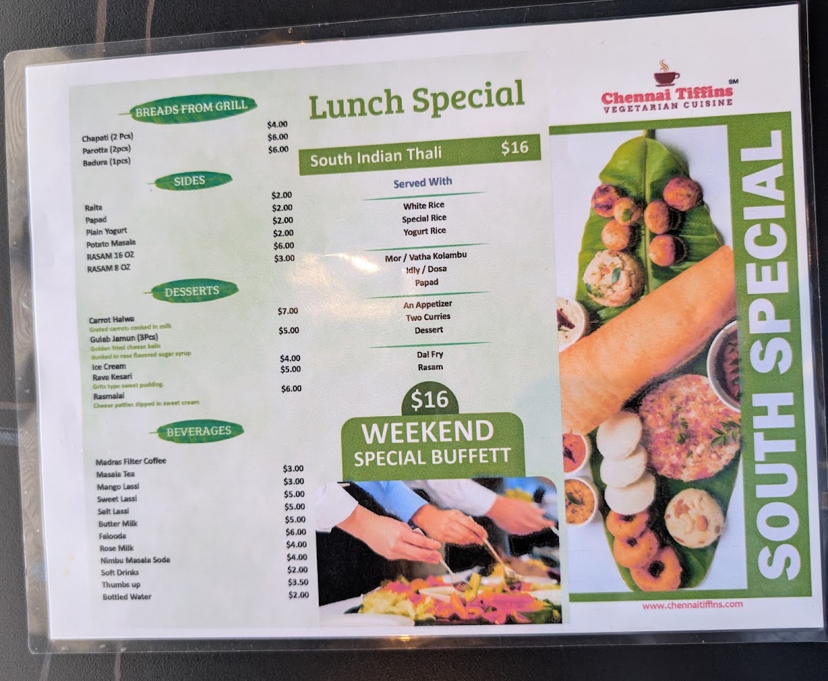 Menu Chennai Dosa Hut Vegetarian Restaurant & Indian Food-10