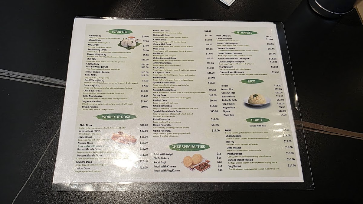Menu Chennai Dosa Hut Vegetarian Restaurant & Indian Food-9