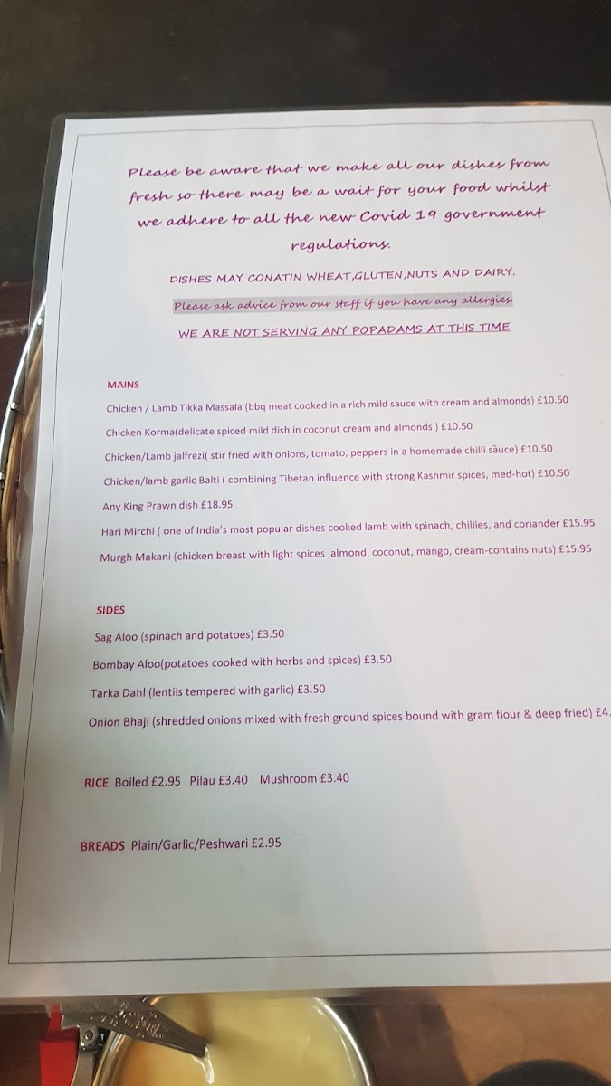 Menu Chennai Indian Fusion-1