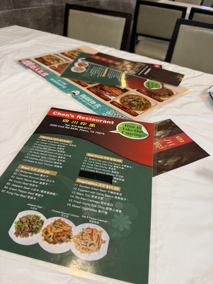Menu Chen's Restaurant-1