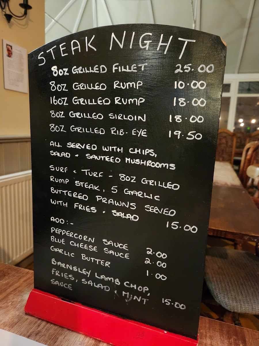 Menu Chequers Inn-1