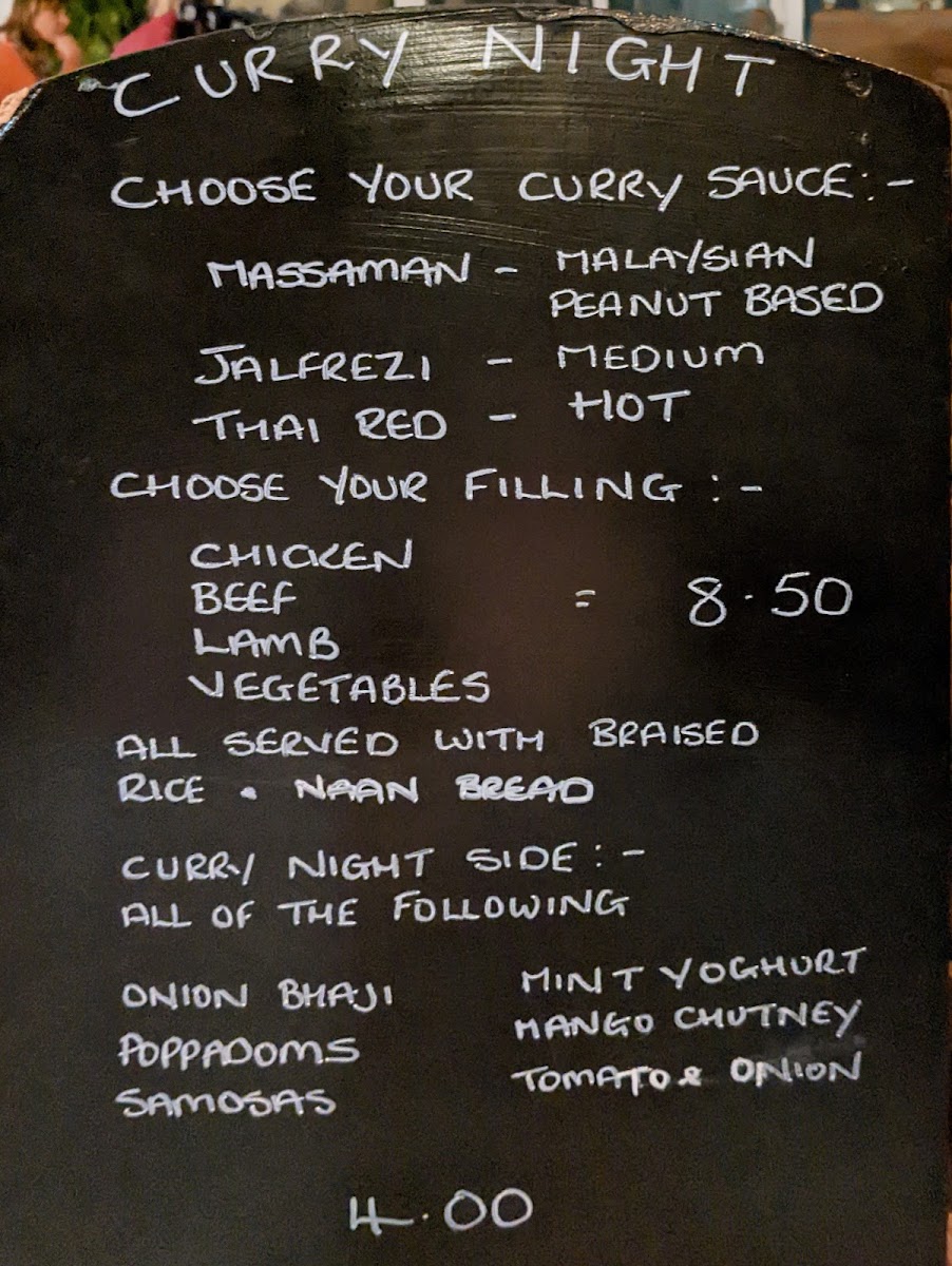 Menu Chequers Inn-2