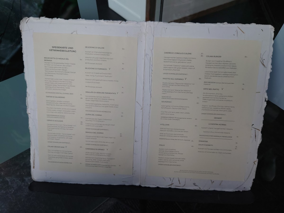 Menu Chesa Stüva Colani - Ristorante-4
