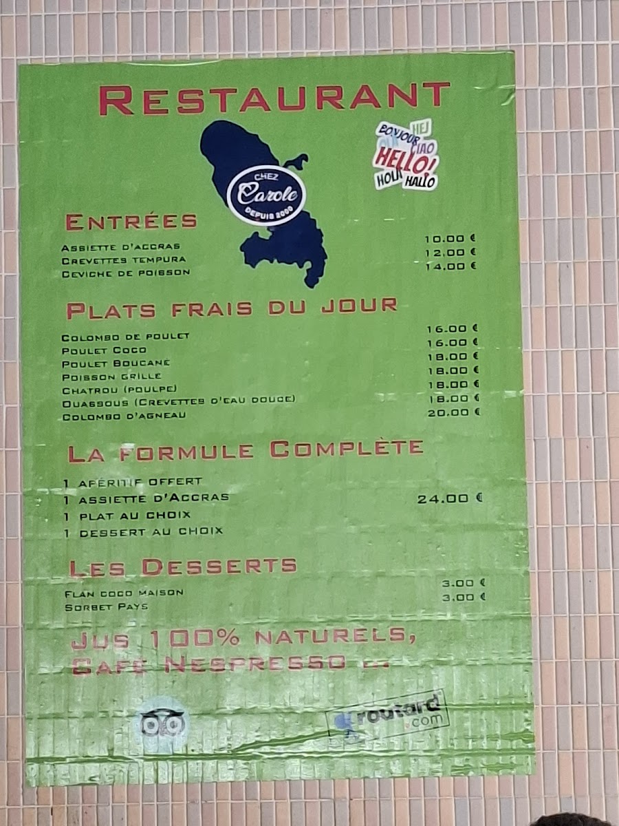 Menu Chez Carole-1