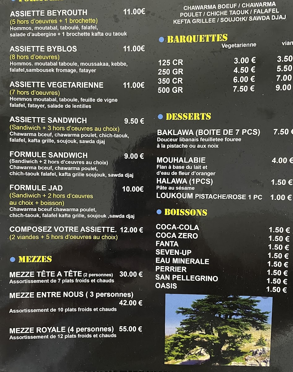 Menu Chez Jad - Libanais-1