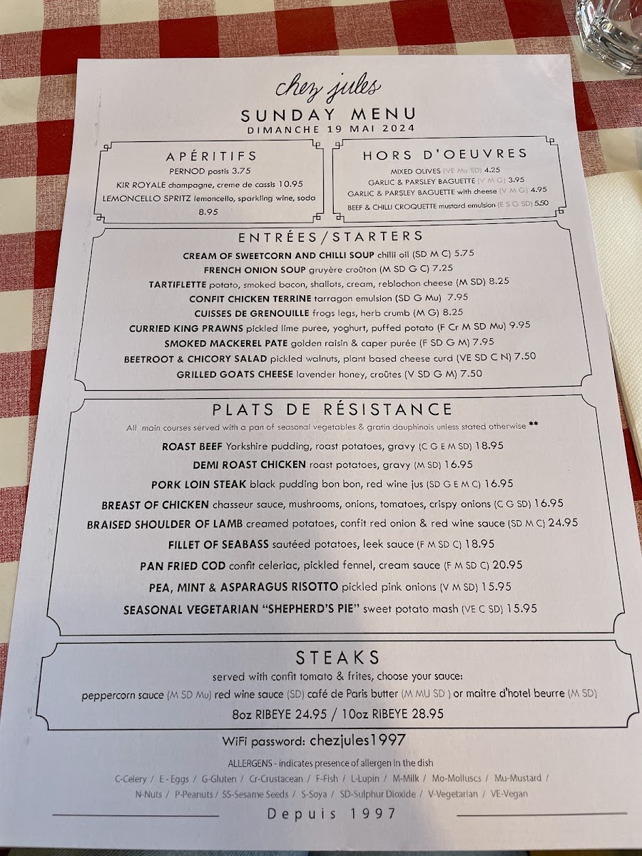 Menu Chez Jules In Chester-6