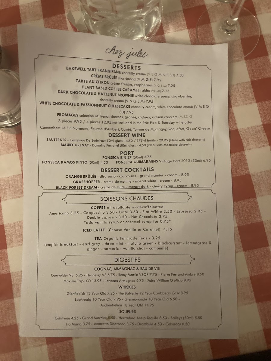 Menu Chez Jules In Chester-9