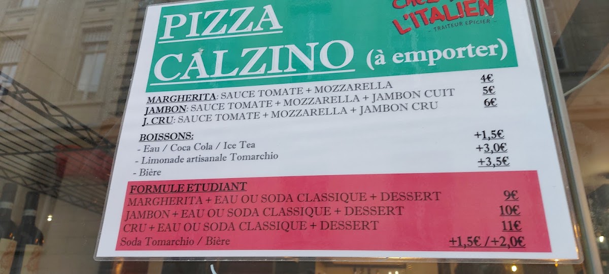 Menu Chez L'italien-1