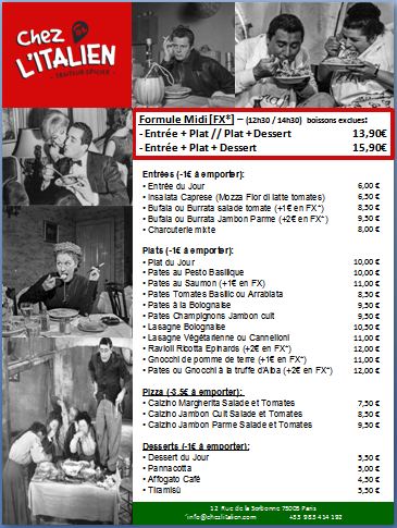 Menu Chez L'italien-2