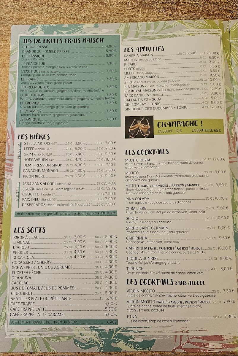 Menu Chez L’Oncle Phil-1