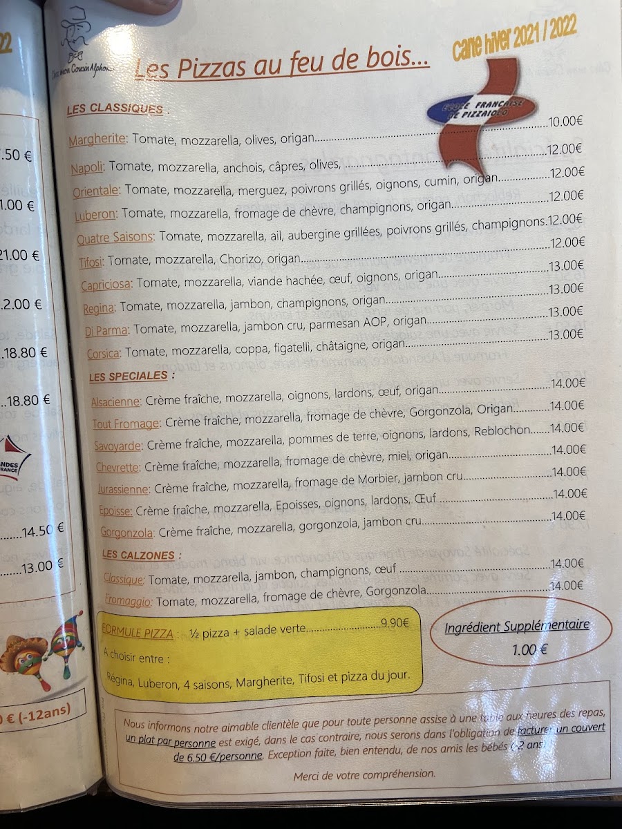 Menu Chez Mon Cousin Alphonse-1