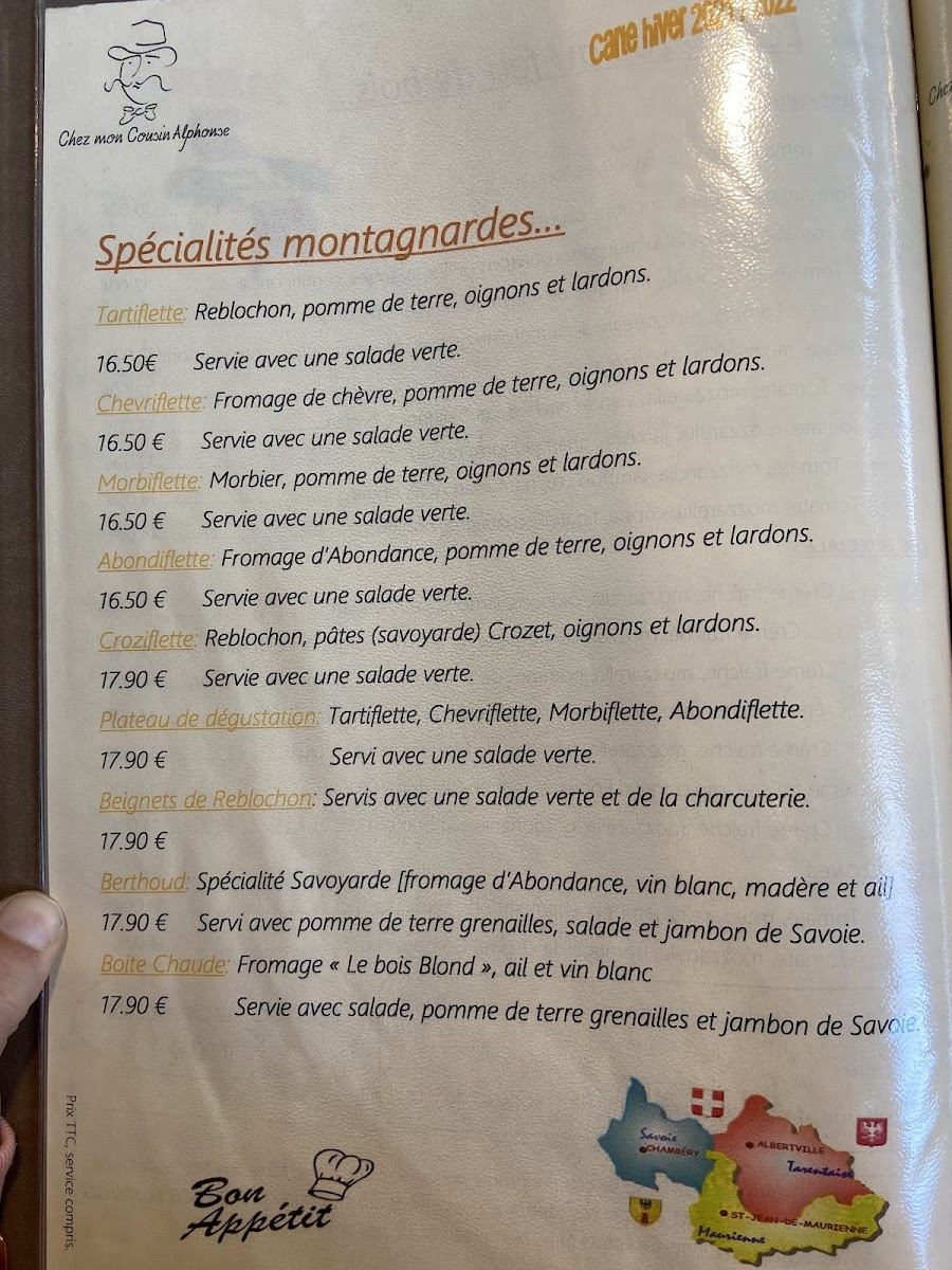 Menu Chez Mon Cousin Alphonse-2