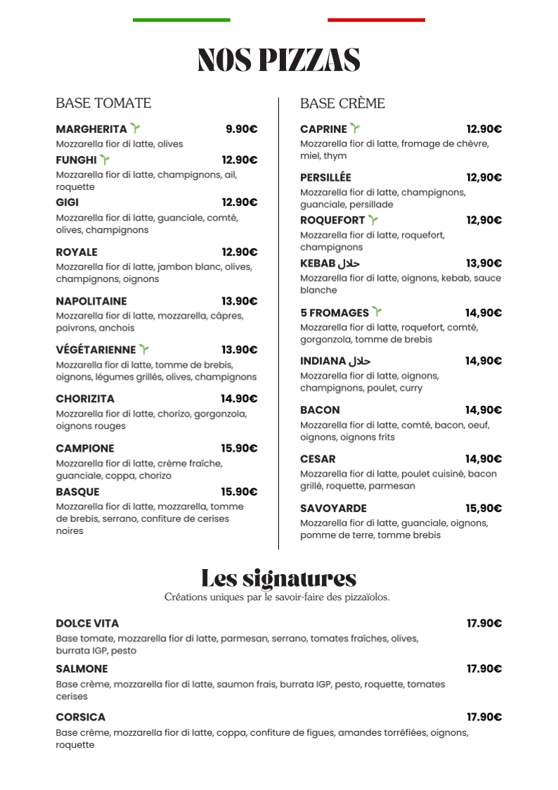 Menu Chez Monsieur M-1