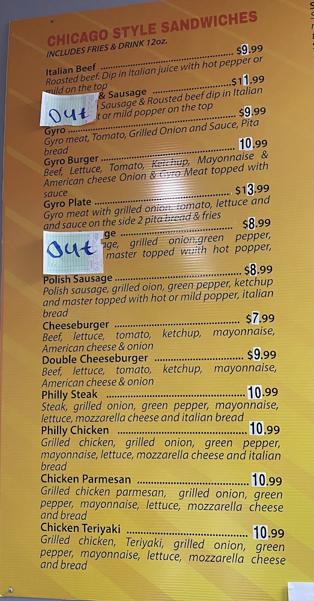 Menu Chicago Fish, Chicken & Gyros Taqueria-5