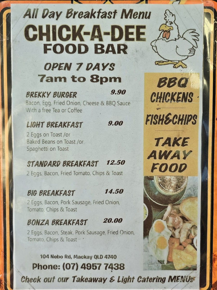 Menu Chick-A-Dee-1