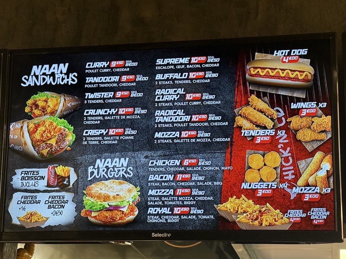Menu Chick N Co - Poulet Braisé Et Cheese Naan-1